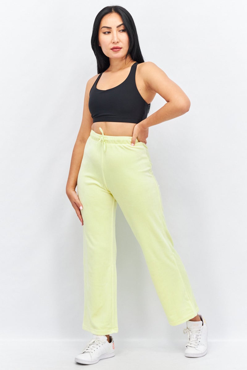 MONKI Women Regular Fit Drawstring Pants, Yellow - Image 4