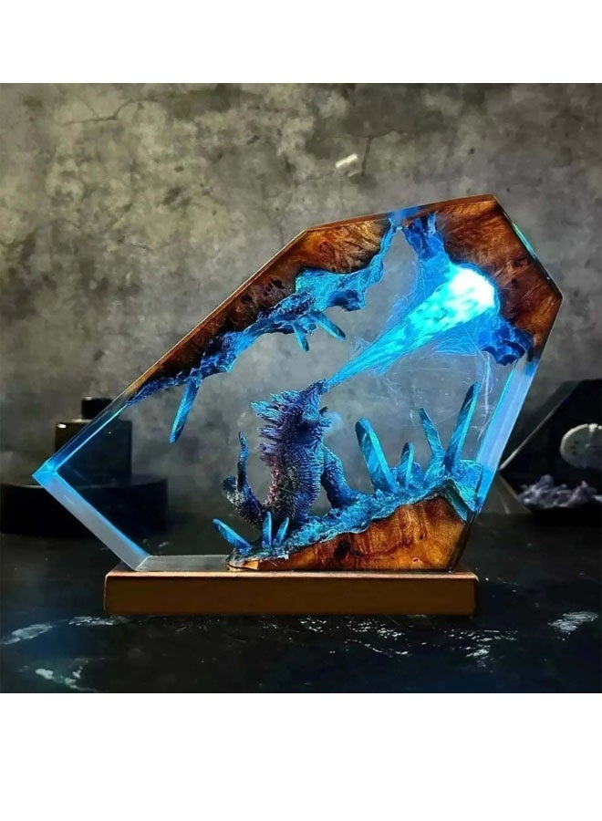 نيوترل مصباح ليلي / مصباح زخرفي على شكل غودزيلا - أنفاس ذرية، يتميز بإضاءة متدرجة متعددة الألوان مع إعدادات قابلة للتعديل للسطوع واللون. هدية ممتازة للأصدقاء والعائلة. - Image 5