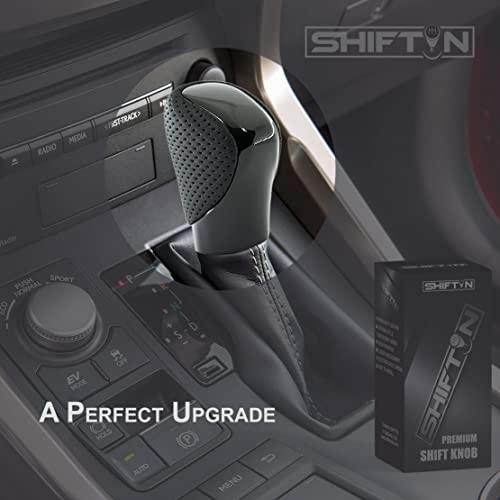 SHIFTIN Gear Shift Knob Shifter for Lexus ES GS GX is NX RC RX 200t 300 350 3450h 450hL 350L (Black Leather/Piano Black) - Image 3