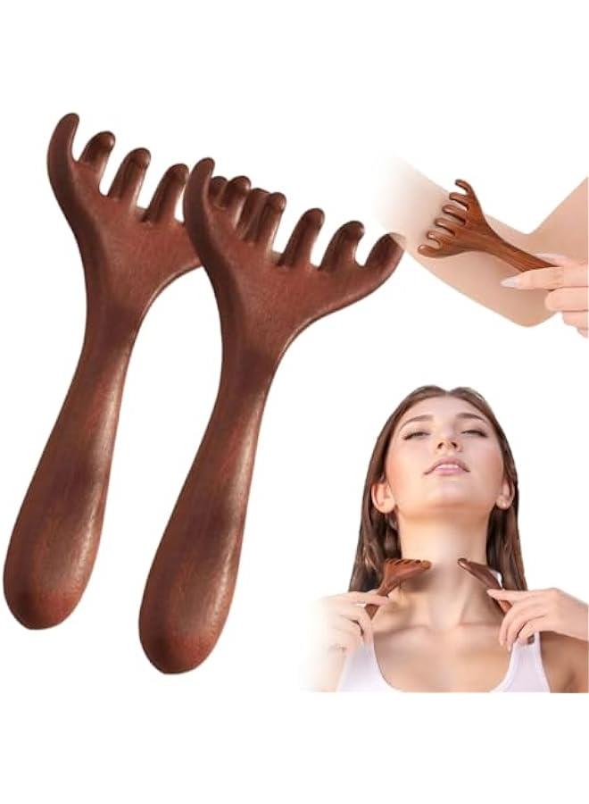 إسكدنيا 2PCS Six-Claw Fishtail Massage Comb Manual Scalp Massager,Six Touch Therapy Comb Massager Tool for Scalp Eye Facial Neck Shoulder, Gua Sha Comb for Men Women (2PC) - Image 1