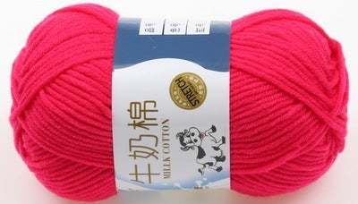 Five-strand Milk Cotton Wool Milk Cotton Special Price Hand-woven Medium-thick 5-strand Baby Wool Baby Wool Doll Line 07 Rose Red 