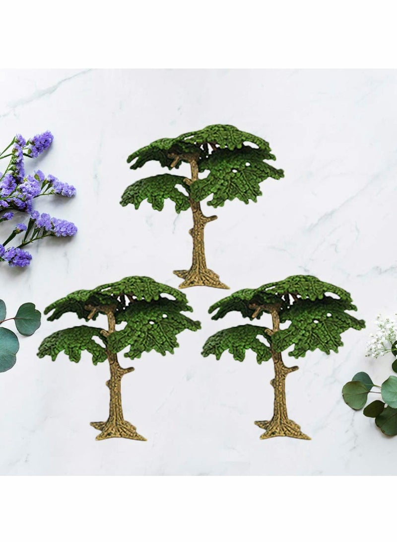 SOLARAE Tree Model Artificial Fake Mini Miniature Trees Train Railways Landscape Scenery Decoration Pine Cypress for DIY Craft 3pcs - Image 5