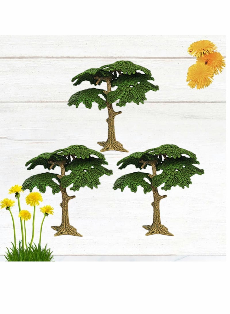 SOLARAE Tree Model Artificial Fake Mini Miniature Trees Train Railways Landscape Scenery Decoration Pine Cypress for DIY Craft 3pcs - Image 4