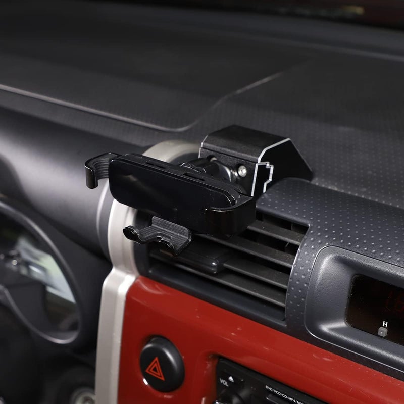 متوافق مع حامل الهاتف للسيارة Toyot@ FJ Cruiser 2007-2021، حامل الهاتف المحمول لمخرج الهواء في الكونسول الوسطي، حامل الهاتف للتهوية بدون استخدام اليدين (النمط E) - Image 2