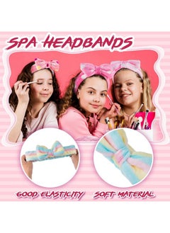 Jecery 18 Pcs Spa Party Supplies For Girls 6 Satin Kimono Robe 6 Spa Headband 6 Disposable Foam Pedicure Slippers (Pink,Size 14)  - Image 4