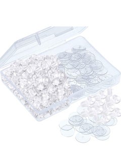 100 Pieces Clear Disc Pads and 200 Pieces Earring Backs Earring Back Set for Stabilizing Earrings/Fishhook Style Earrings