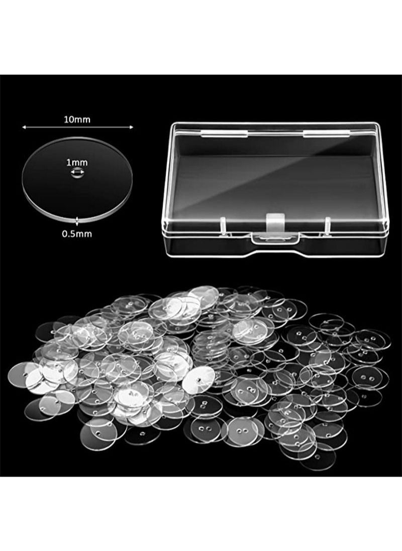 Aikanbo - 100 Pieces Clear Disc Pads and 200 Pieces Earring Backs Earring Back Set for Stabilizing Earrings/Fishhook Style Earrings - Image 1
