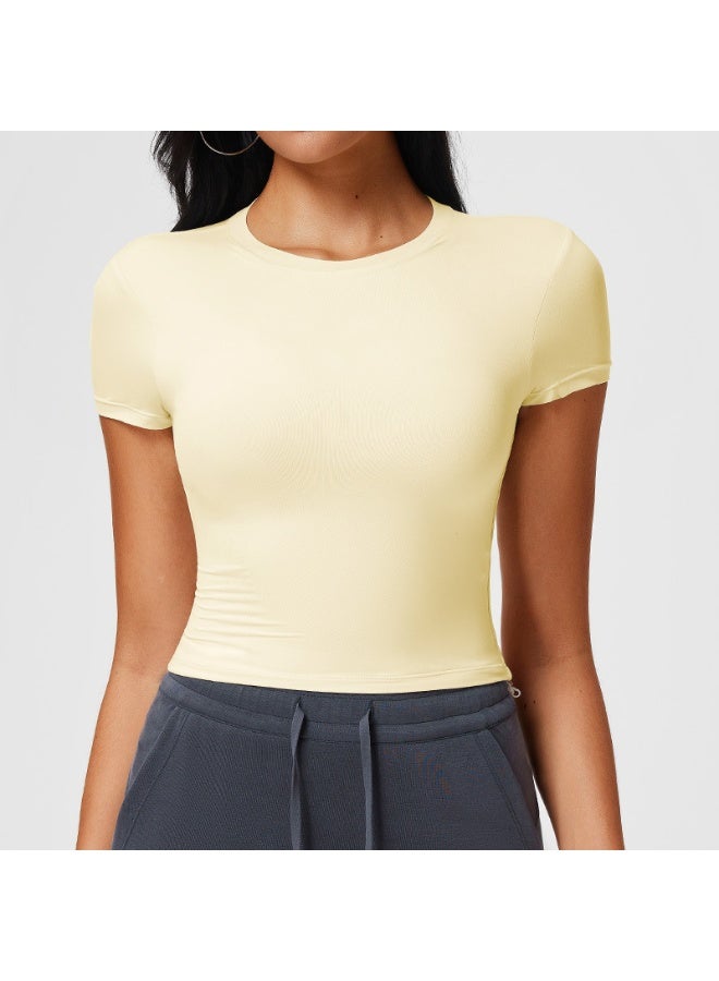 Yoga Compression Shirt Summer Women's Short Sleeve T-shirts Tees Sweatshirt Sportswear Woman Gym Sport Blouses Tops Yoga Clothes  - Image 1