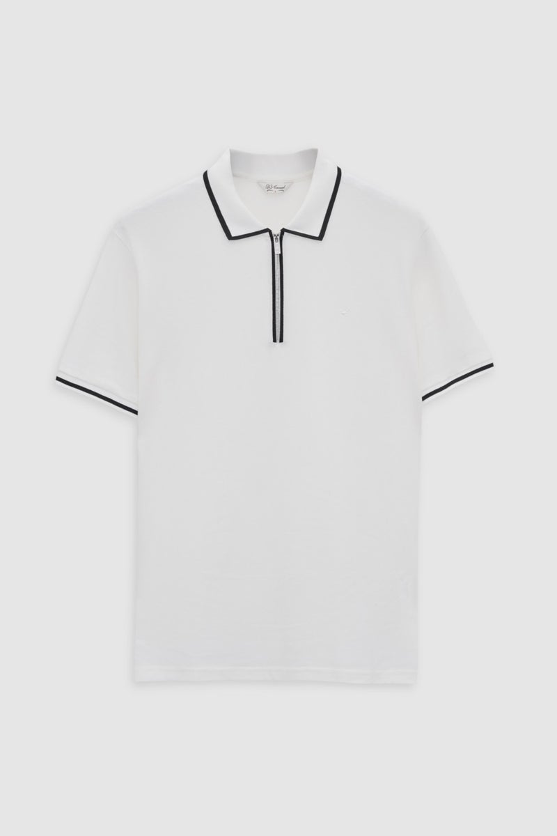 D'S DAMAT Regular Fit Ecru Plain T-Shirt 4HC142991002M - Image 5
