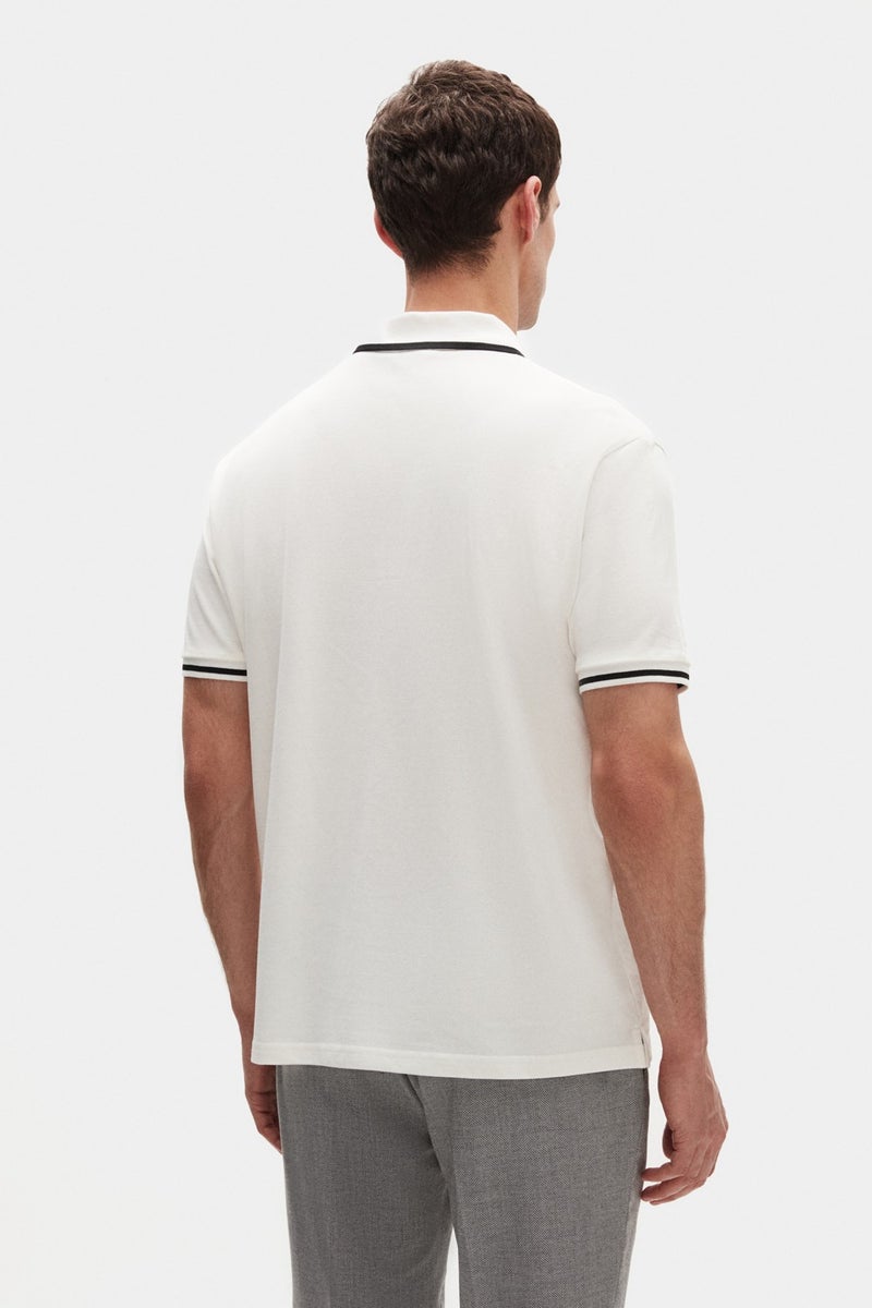 D'S DAMAT Regular Fit Ecru Plain T-Shirt 4HC142991002M - Image 3