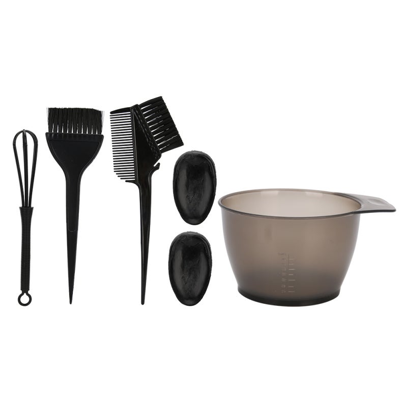 Hair Coloring Brush: Black Plastic Set - Stable Non-Slip Bowl Base, Easy To Clean Hair Tint Bowl for Professional Salon, Home Hair Dyeing & Bleaching - Image 2