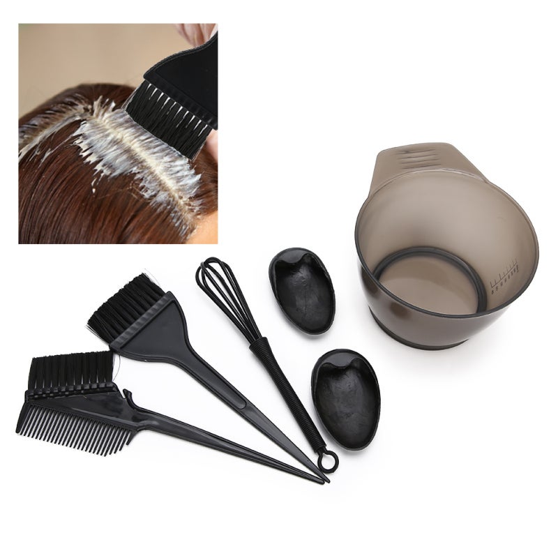 Hair Coloring Brush: Black Plastic Set - Stable Non-Slip Bowl Base, Easy To Clean Hair Tint Bowl for Professional Salon, Home Hair Dyeing & Bleaching - Image 5