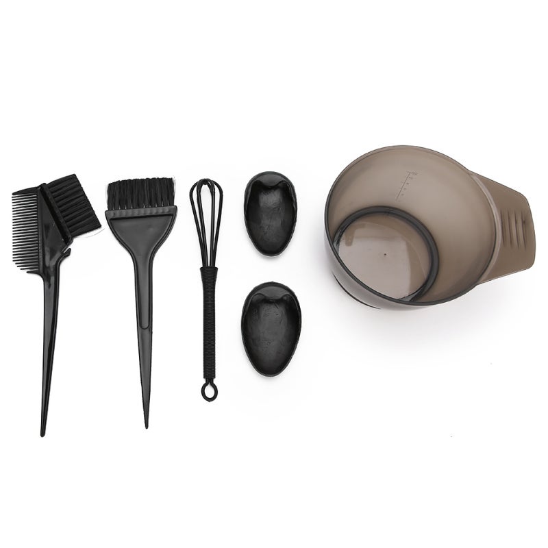 Hair Coloring Brush: Black Plastic Set - Stable Non-Slip Bowl Base, Easy To Clean Hair Tint Bowl for Professional Salon, Home Hair Dyeing & Bleaching - Image 3