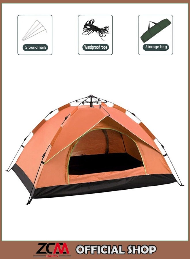 Automatic Pop Up Instant Camping Tent 200x200x135cm Easy Setup Lightweight 4 Person Tent with UV Protection Compact Travel Tent