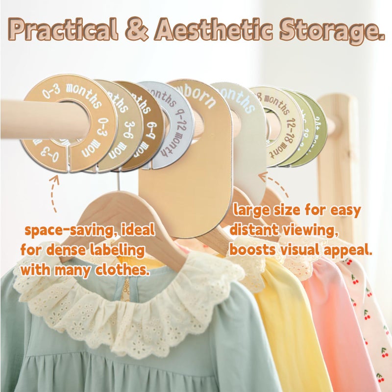COLAYERIST 16PCS Baby Closet Dividers, Baby Clothes Organizer for Closet, Nursery Decor Hanger Dividers from Newborn to 24+ Months, Easily Organizing Little Baby Girls or Boys Room - Image 5