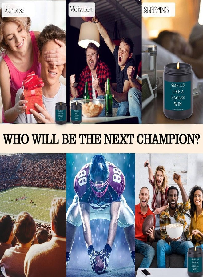 OICEME Smells Like A Eagles Win Scented Candle Football Themed Merch Fan Shop Men Women Sport Stuff Gear Decor Eagles Team Accessories Bf Boyfriend Naughty Weird Novelty Cool Special Present Funny Gift - Image 2