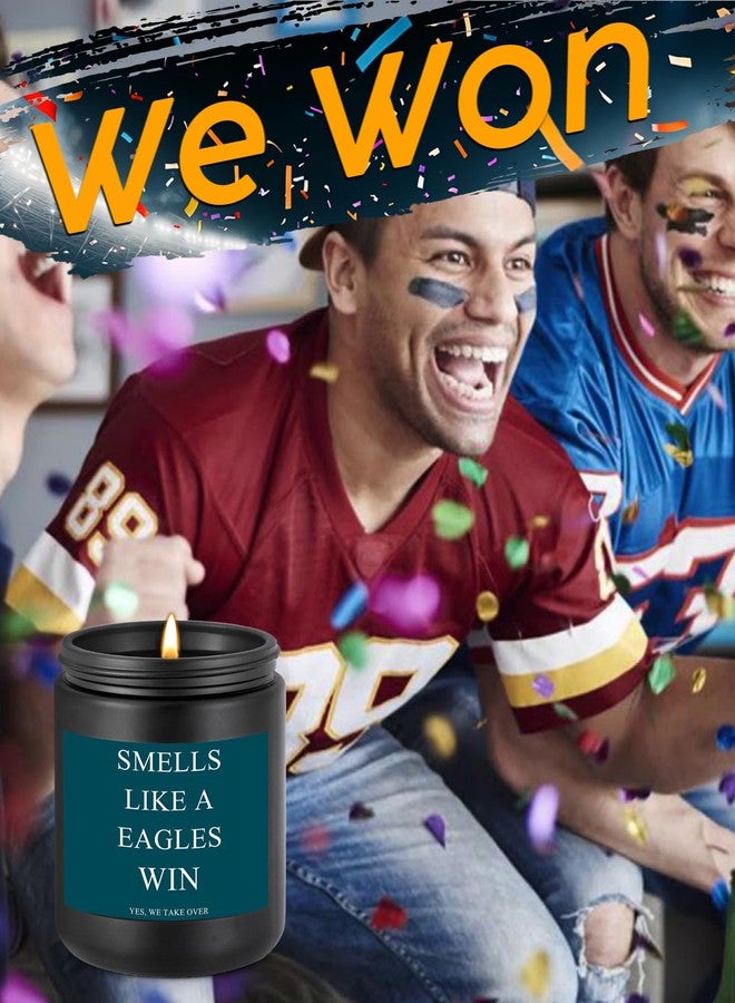 OICEME Smells Like A Eagles Win Scented Candle Football Themed Merch Fan Shop Men Women Sport Stuff Gear Decor Eagles Team Accessories Bf Boyfriend Naughty Weird Novelty Cool Special Present Funny Gift - Image 5