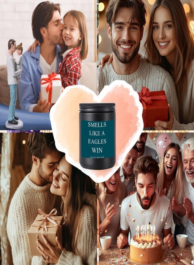 OICEME Smells Like A Eagles Win Scented Candle Football Themed Merch Fan Shop Men Women Sport Stuff Gear Decor Eagles Team Accessories Bf Boyfriend Naughty Weird Novelty Cool Special Present Funny Gift - Image 3
