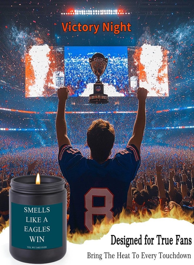 OICEME Smells Like A Eagles Win Scented Candle Football Themed Merch Fan Shop Men Women Sport Stuff Gear Decor Eagles Team Accessories Bf Boyfriend Naughty Weird Novelty Cool Special Present Funny Gift - Image 4