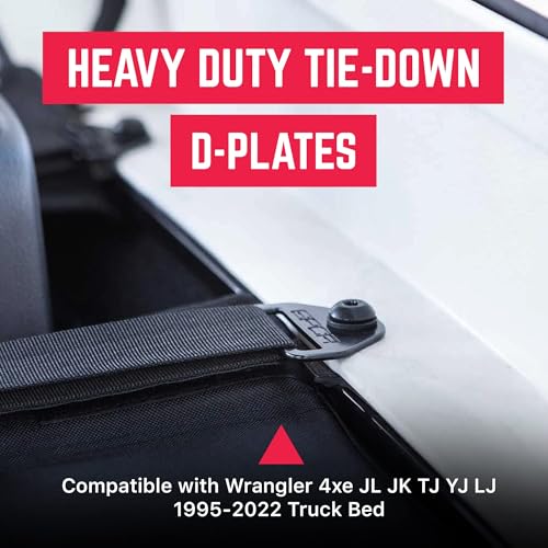 GPCA - Tie Down Metal D-Plates/D-Buckles, Easy-to-Install Truck Tie Downs, Compatible with Cargo Cover Mounts, Heavy-Duty Jeep Wrangler Accessories for 4xe, JL, JT, JK, TJ and More, 3mm, 6 Packs - Image 3