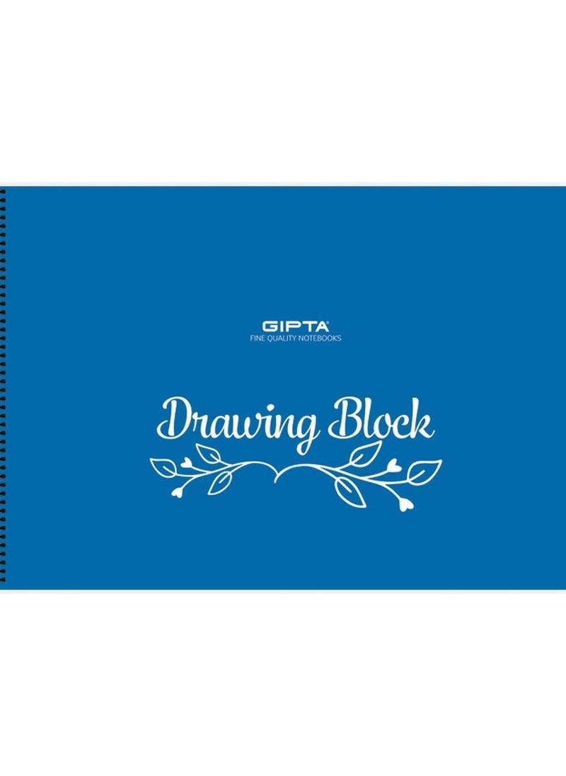 Gıpta Spiraled Dark Blue Plastic Cover 25 Sheets 25X35 Drawing Book 
