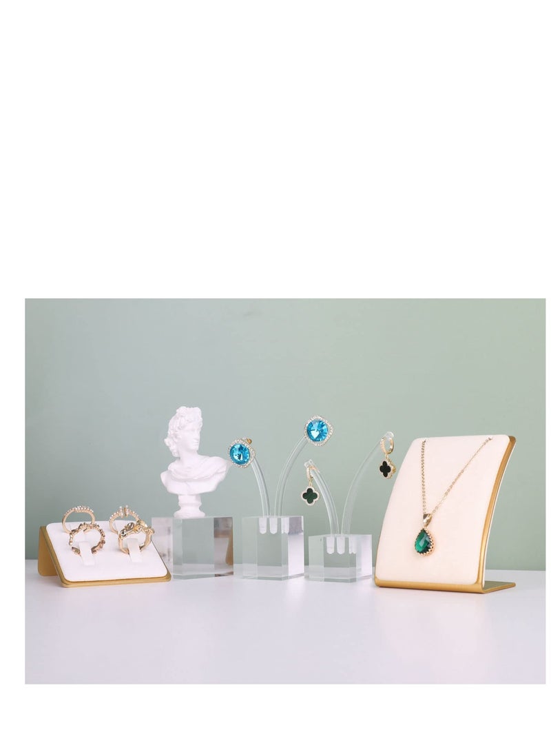 SYOSI Acrylic Earrings Display, Earring Display Holder Y-bar Earrings Display Stand Holder Tree Stand Earring Holder Countertop Hanging Jewelry Organizer for Necklaces Bracelet Earrings(Clear 3 Pieces) - Image 3