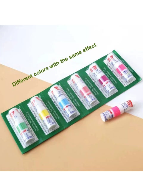 6-PCS Thai Menthol Aromatherapy Nasal Inhaler, Natural Herbal Remedy，Improves Concentration And Provides A Refreshing Cooling Sensation