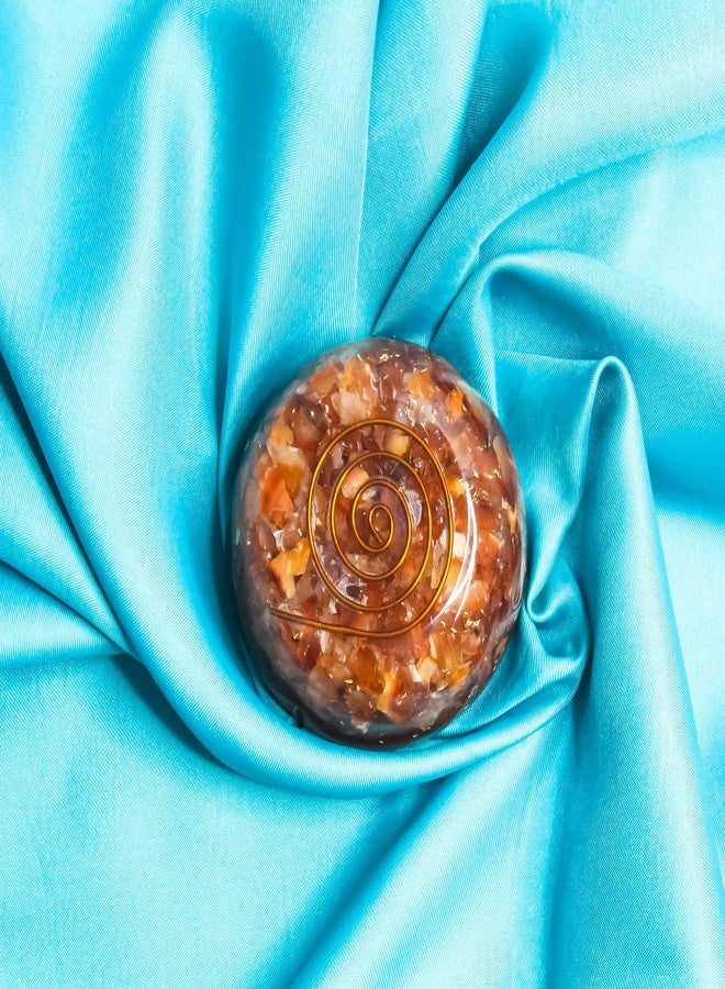 The Cosmic Connect ثقالة ورق من حجر العقيق الأحمر من كوزميك كونكت، مناسبة لطاولة المكتب أو مكتب الدراسة | ثقالة ورق من الكريستال الطبيعي للشفاء، مثالية لتزيين المنزل والمكتب | مشحونة بطاقة الريكي لتعزيز الثقة والإبداع والتحفيز - Image 3