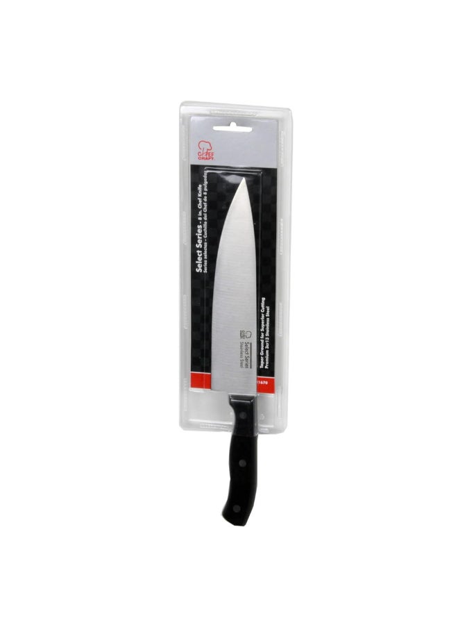 Chef Craft Select Series Premium Stainless Steel Chef Knife Black and Silver 8 Inch 21670 - Image 2