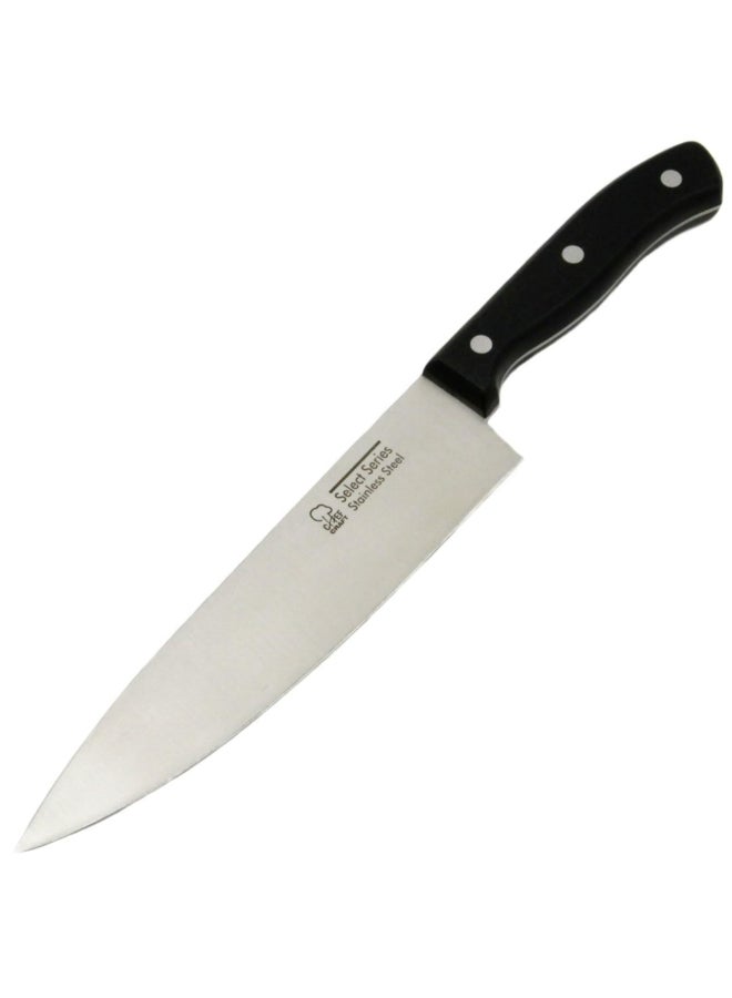 Chef Craft Select Series Premium Stainless Steel Chef Knife Black and Silver 8 Inch 21670 - Image 1