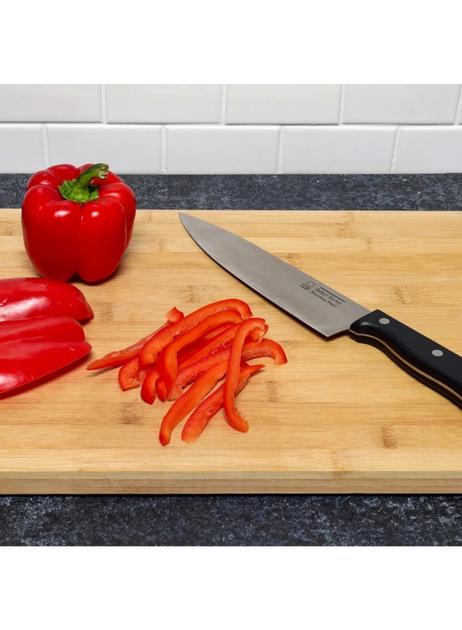 Chef Craft Select Series Premium Stainless Steel Chef Knife Black and Silver 8 Inch 21670 - Image 5