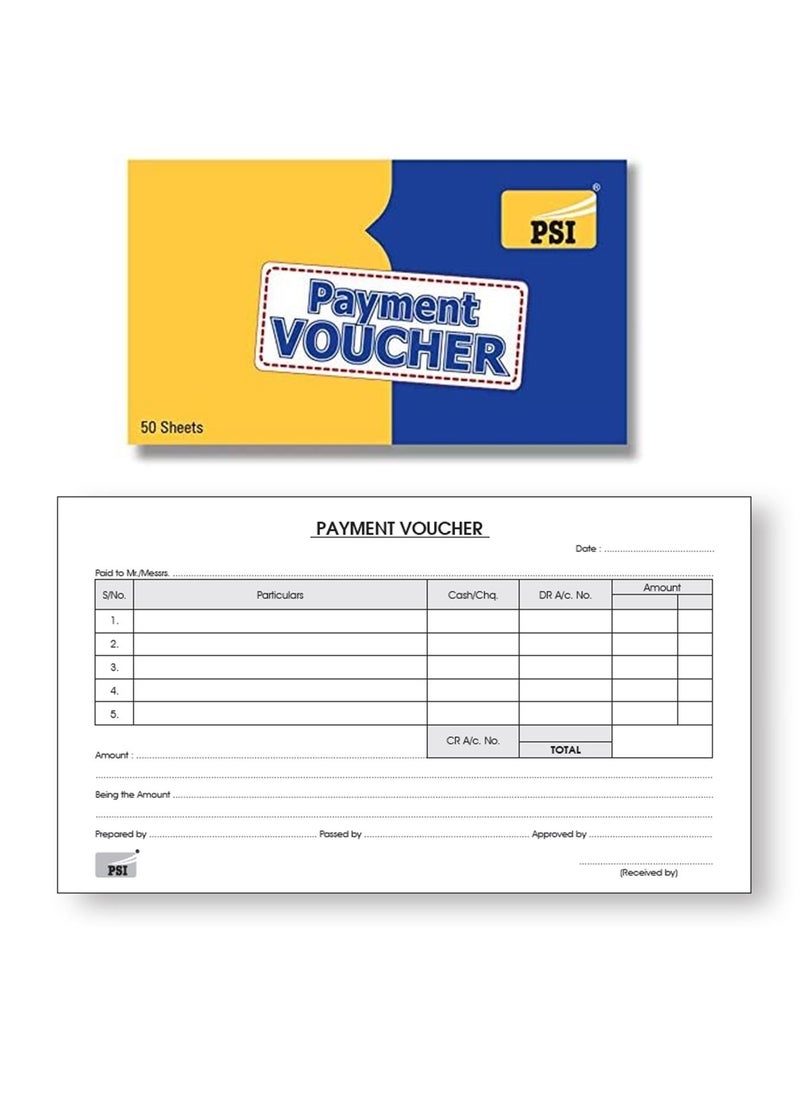 Psi - 6-Piece Payment Voucher Books 50 Sheets - Image 1