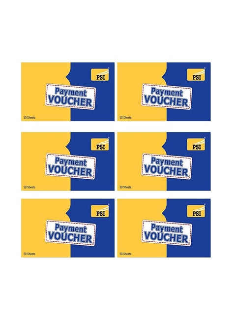 6-Piece Payment Voucher Books 50 Sheets