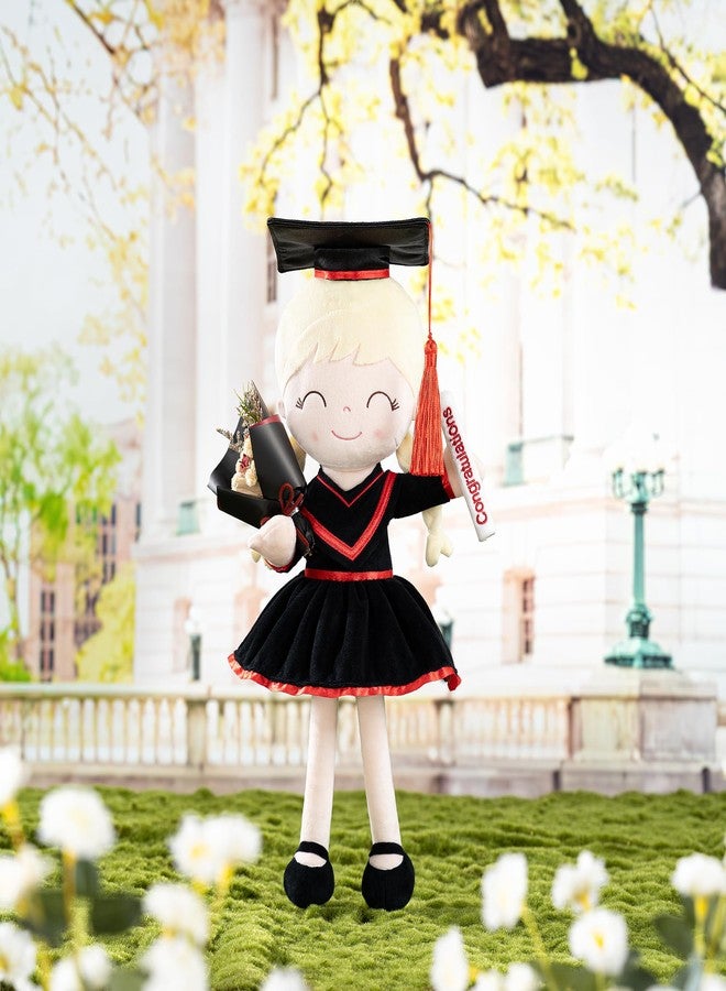 Gloveleya Graduation Plush Doll - 16 Inch Baby Girl Gift with Cap & Gown, Keepsake Congratulation Present for Kindergarten & School Graduation, Soft Cloth Doll with Gift Bag - Image 3