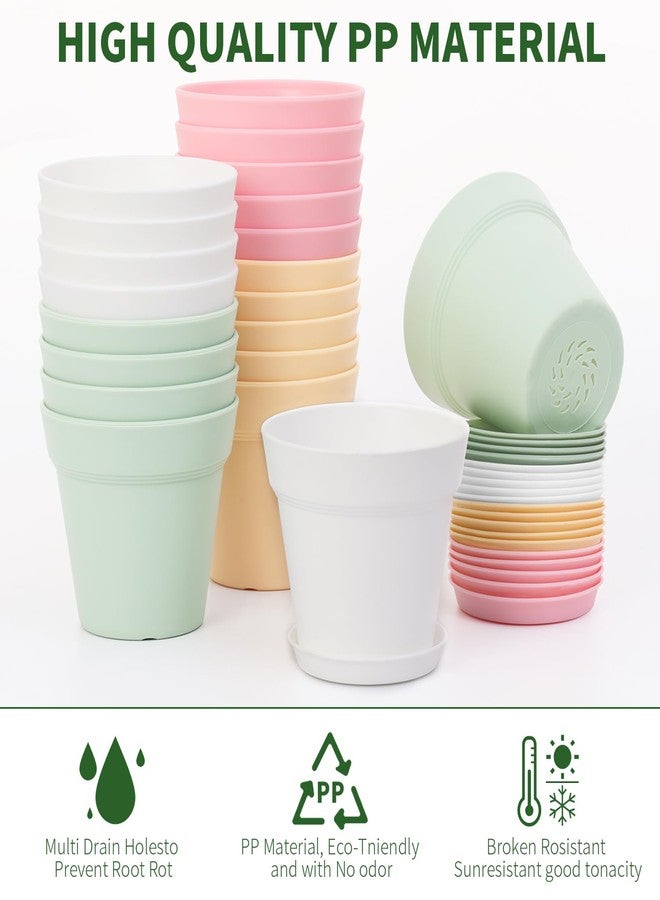 GARDIFE 20 Pack 4 inch Plant pots, planters for Indoor Plants, Flower pots, Color - Image 3