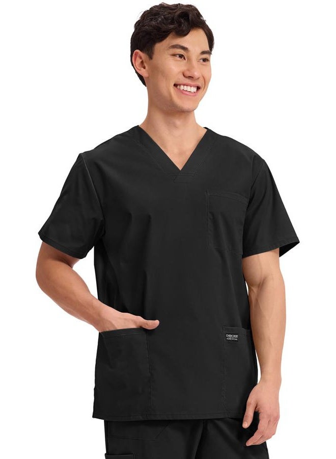 Cherokee Workwear Professionals WW695 Men's V-Neck Solid Scrub Top - Image 4