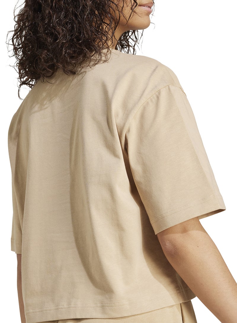 adidas تيشيرت أساسي بشعار كبير بستايل بوي فريند - Image 4