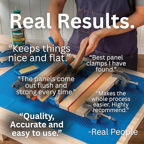 Rockler Mini Deluxe Panel Clamps (2-Pack) - Powerful Four-Way Pressure Cabinet Clamps - Sawtooth Pattern Mini Clamp Set w/Clamp Rails, Storage Rack & More - Great for Small Panel, Cutting Boards - Image 4
