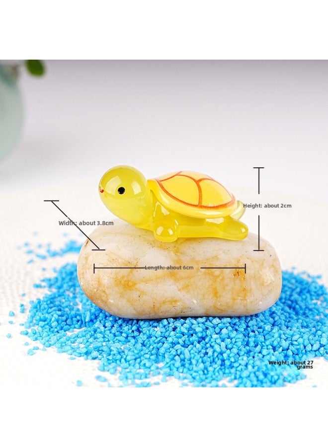Diy Cream Glue Blind Bag Simulation Luminous Turtle Hairpin Patch Hand-made Pendant Resin Accessories Tide Play Micro Landscape-Color:Yellow-Specifications:Glow-in-the-dark Turtle  - Image 1