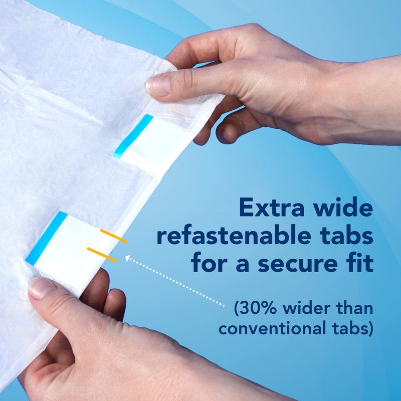 TOTAL DRY TotalDry Ultimate X-Plus - Fitted Incontinence Briefs Adult Diapers â€“ Plastic Backed Ultra Absorbent Overnight Bladder Control for Women & Men - FSA HSA Approved - Large - Image 5