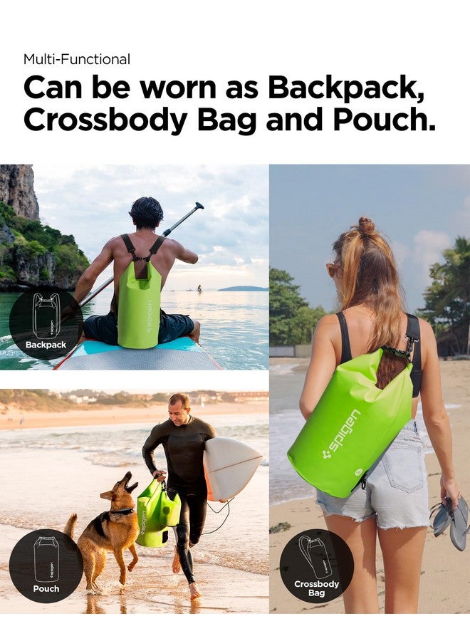 Spigen AquaShield Waterproof Dry Bag Backpack A630, 20L & 2L Lightweight Dry Storage Bag for Travel, Swimming, Boating, Kayaking, Camping and Beach (Pack of 2) - Cactus Green - Image 3