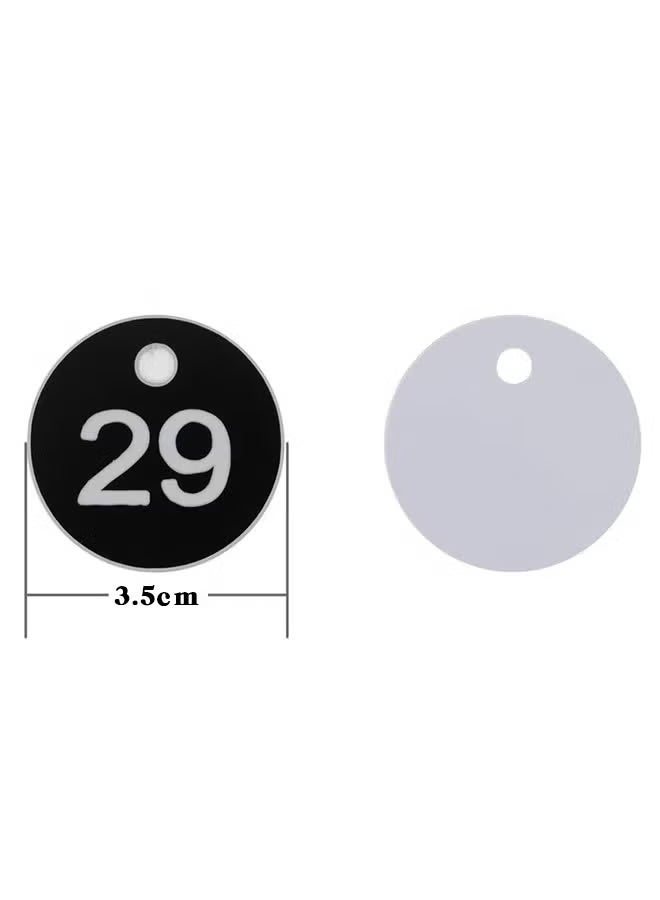 nookly Plastic ID Number Tags, Engraved Key Tags without Key Rings for Locker Dorm Hotel Bar Restaurant Club Table Numbers (1-50 Black) - Image 3