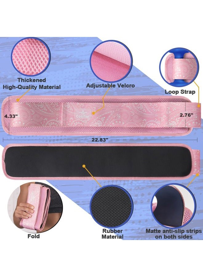Coniflor Hip Thrust Belt - Adjustable Fitness Belt for Dumbbells, Kettlebells, Plates - Support Up to 100 lbs - Upgrade Slip-Resistant Pad for Safe and Comfortable Glute Workouts at Home or Gym, Pink - Image 5