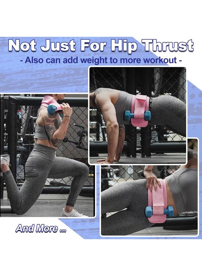 Coniflor Hip Thrust Belt - Adjustable Fitness Belt for Dumbbells, Kettlebells, Plates - Support Up to 100 lbs - Upgrade Slip-Resistant Pad for Safe and Comfortable Glute Workouts at Home or Gym, Pink - Image 3