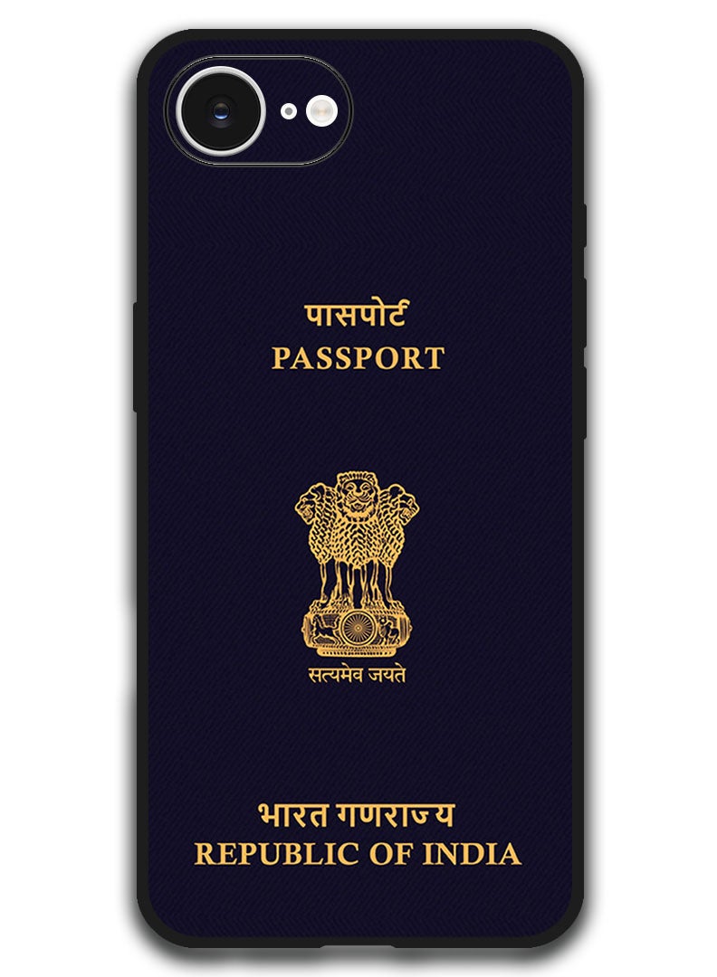 Theodor Case Compatible with Apple iPhone 16e 6.1 Inch Protection Shockproof Bumper Cover - India Passport - Image 1