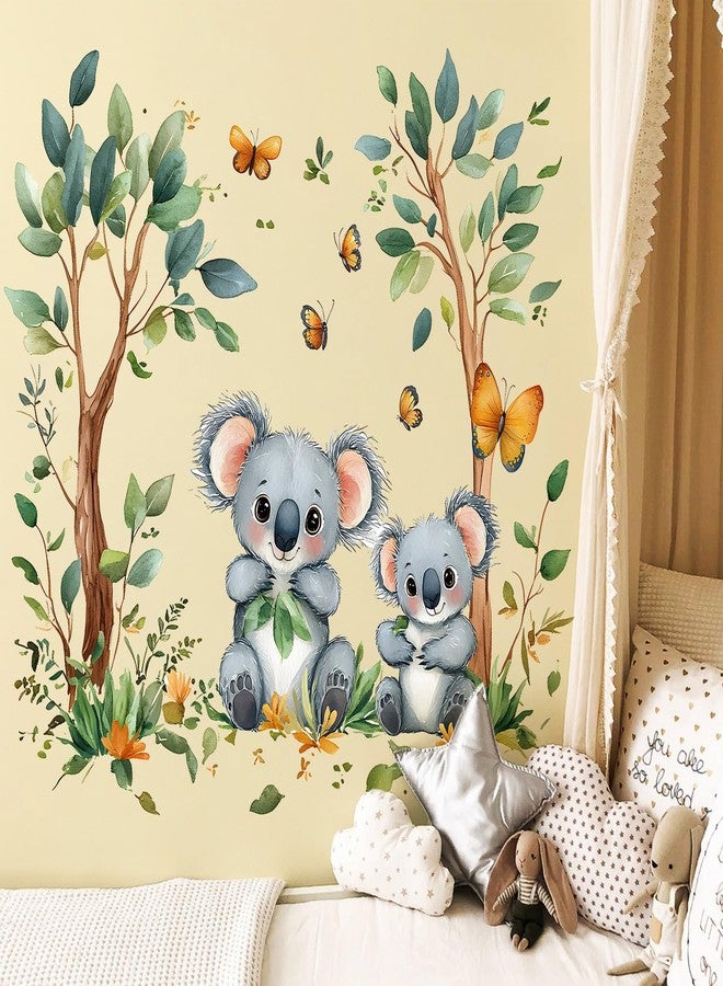 LiveGallery 2 Sheets of 12x 24inch Cartoon Tree Wall Decals 3D Peel and Stick Animals Wall Decals DIY Koala, Monkey Birds Foxs Decor, for Kids Room, Nursery, Classroom, Bedroom Party Decor (b) - Image 3