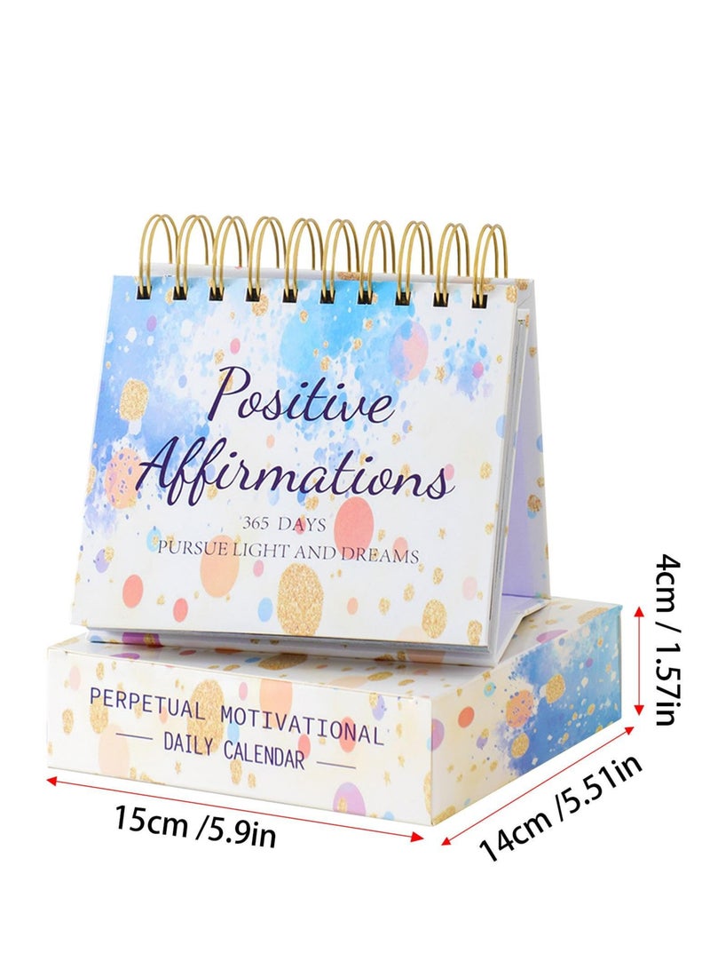 Motivational Calendar 2024, Motivational Calendar with Daily Inspirational Quotes, Positive and Creative Desk Gifts, Non-Fading Glossy Ink, Vertical Motivational Decor for Classroom