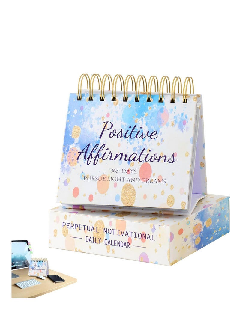 Motivational Calendar 2024, Motivational Calendar with Daily Inspirational Quotes, Positive and Creative Desk Gifts, Non-Fading Glossy Ink, Vertical Motivational Decor for Classroom