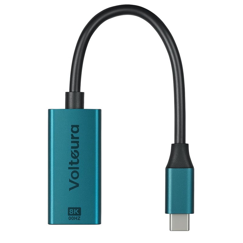 VOLTAURA 8K USB-C to DisplayPort Adapter - High-Resolution 8K Video Output, Plug & Play, Compatible with USB-C Laptops, Tablets, Smartphones to DisplayPort Monitors, TVs, Projectors & More - Image 1