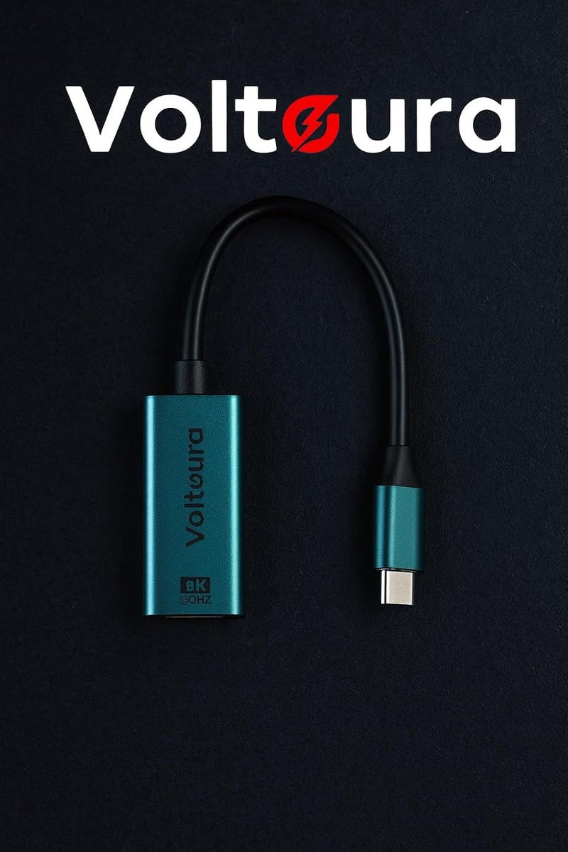 VOLTAURA 8K USB-C to DisplayPort Adapter - High-Resolution 8K Video Output, Plug & Play, Compatible with USB-C Laptops, Tablets, Smartphones to DisplayPort Monitors, TVs, Projectors & More - Image 5